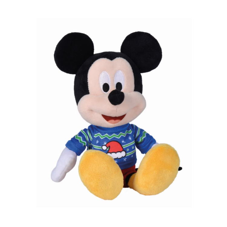  mickey souris pull noël bleu 25 cm 